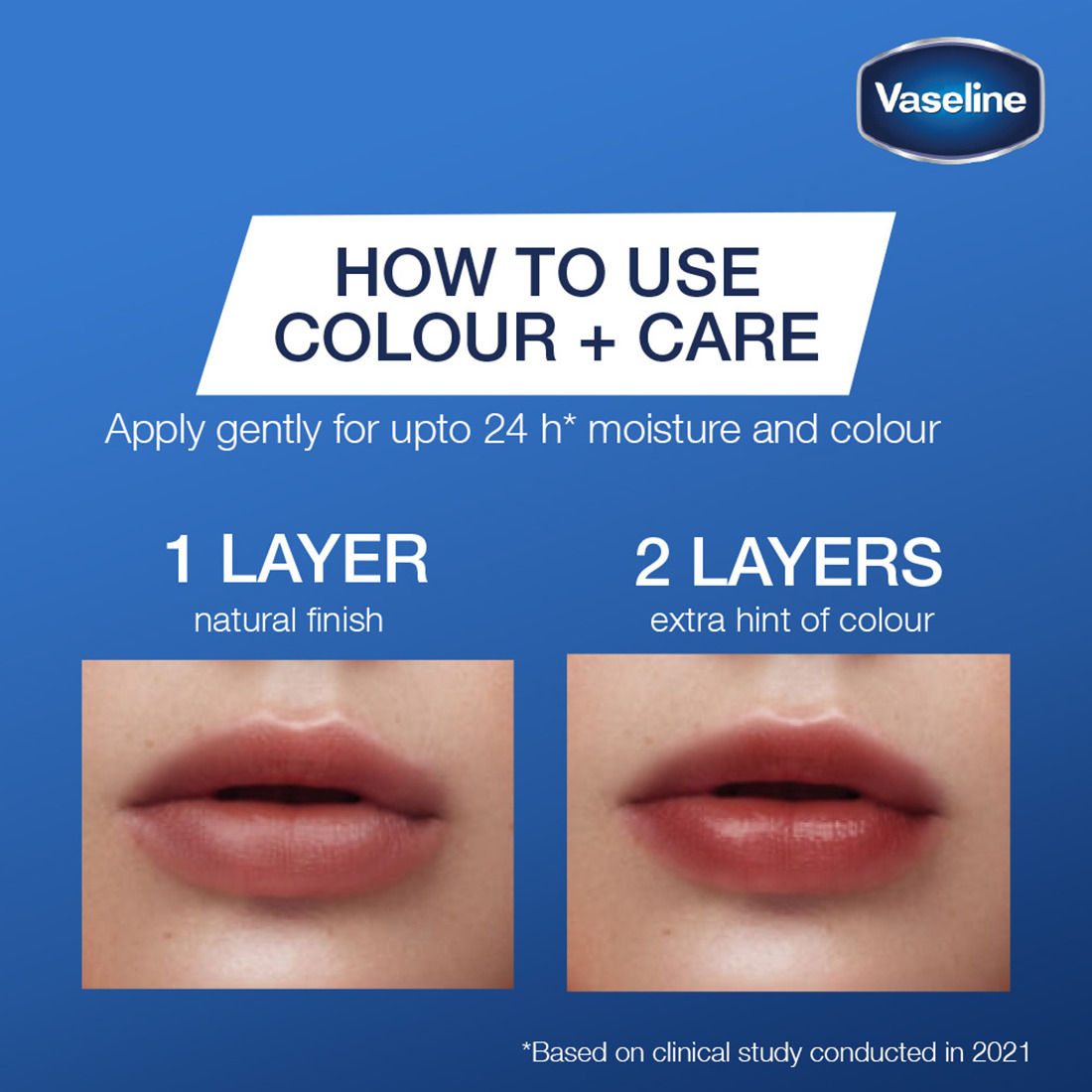Vaseline Lip Care Colour + Care Tinted Lip Balm Stick - Kissing Red, 3g Buy at Indicrest Image 6