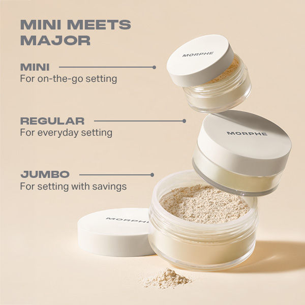 MORPHE Mini Bake & Set Setting Powder - Brightening Pink, 2.6g