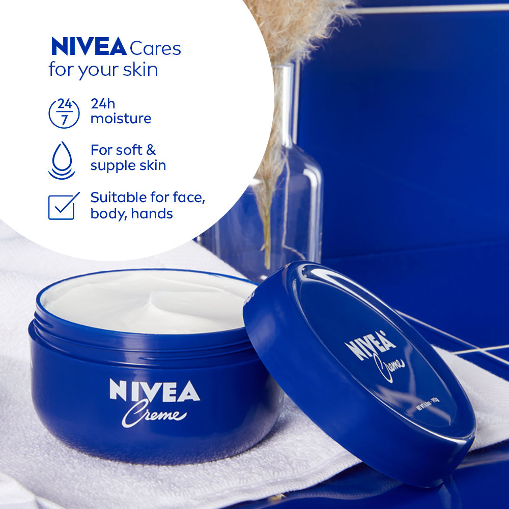 Nivea Creme, Multi-Purpose Moisturizer, Protective Skin Care Cream for MEN, Women & Family, 200ml Buy at Indicrest Image 3