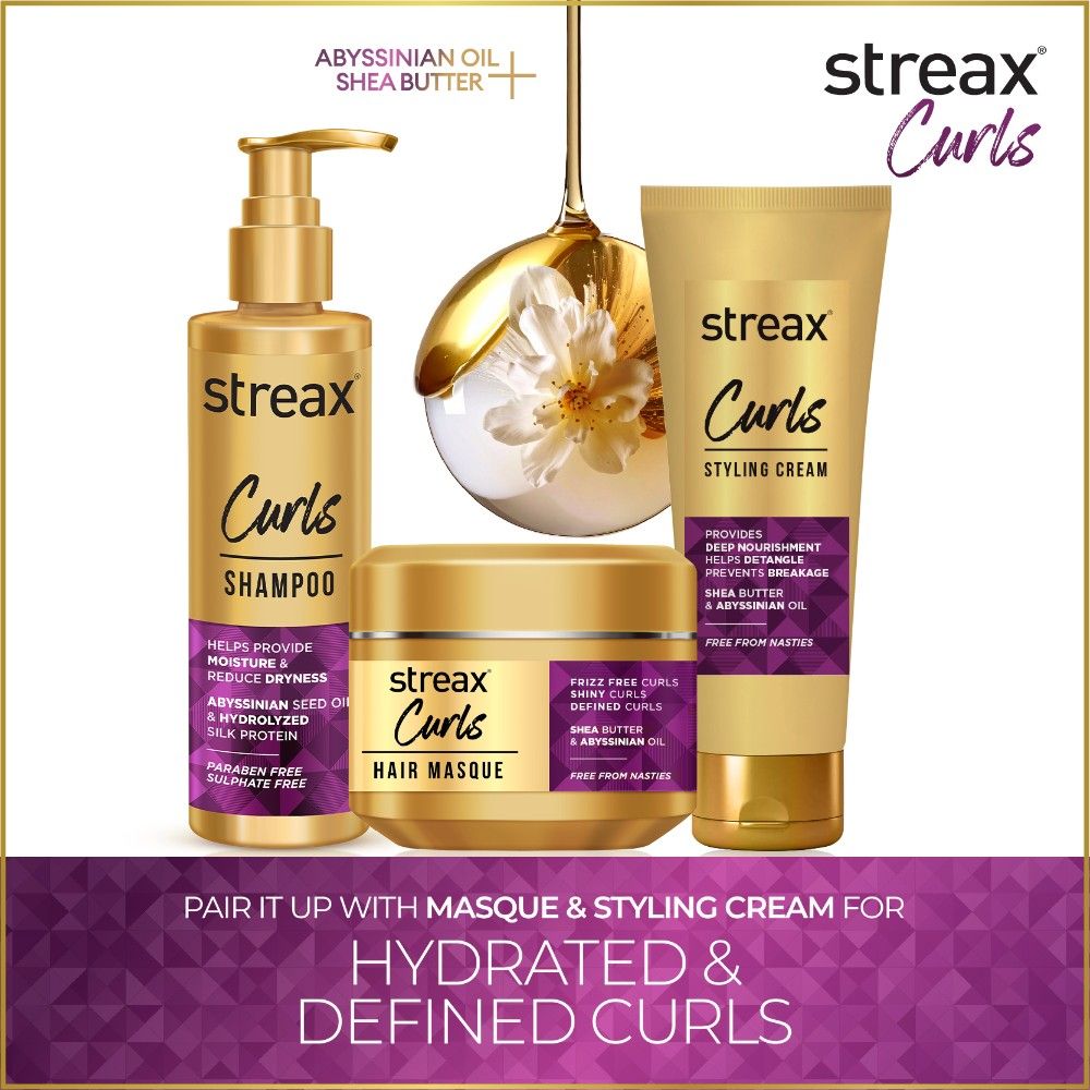 Streax Curl Hair Shampoo For Wavy & Curly Hair, 240ml Buy at Indicrest Image 8