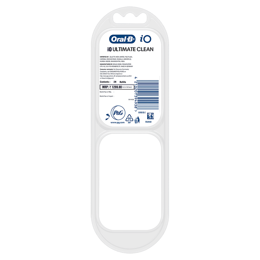 Oral-B Set Of 2 Io Ultimate Clean Brushes Black, 16g Buy at Indicrest Image 3