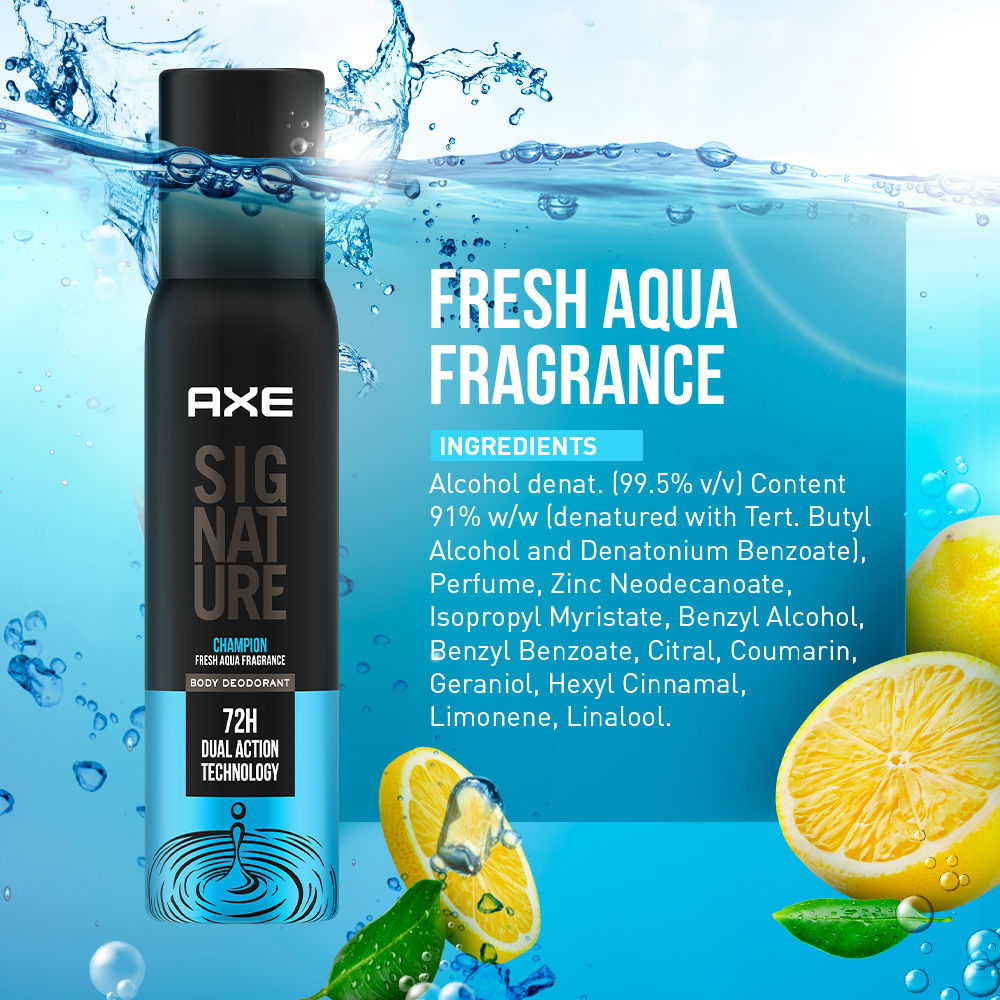 Axe Sigture Champion Long Lasting No Gas Body Deodorant For Men, 200ml Buy at Indicrest Image 4