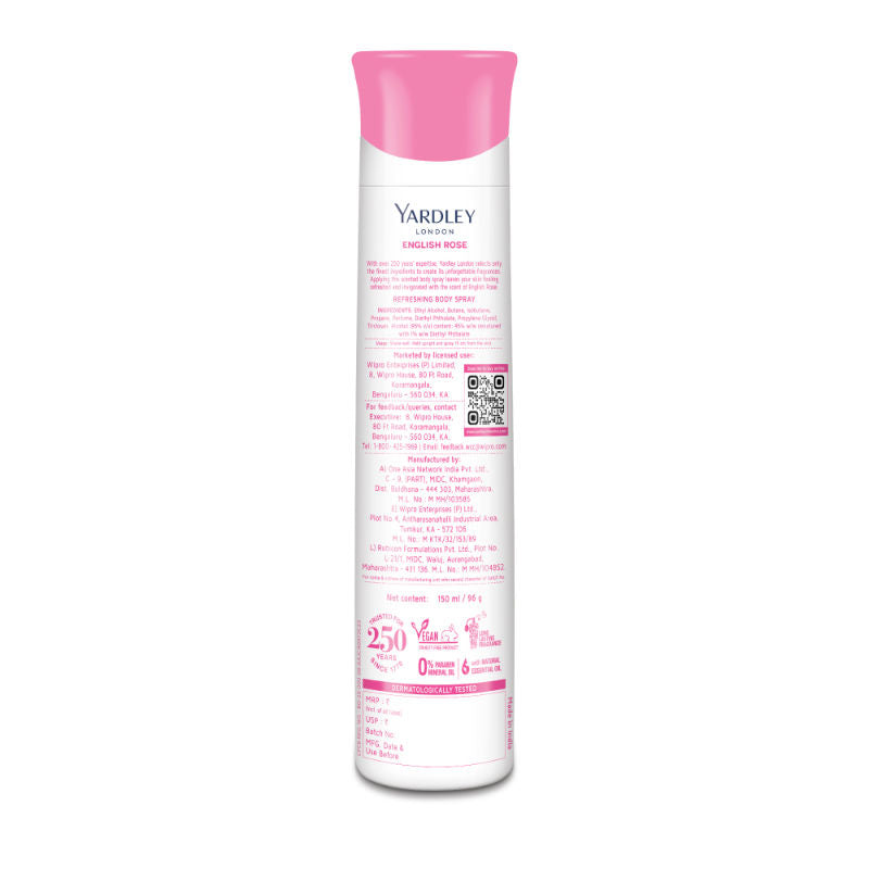 Yardley London - English Rose Body Spray For Women, 150ml Buy at Indicrest Image 3