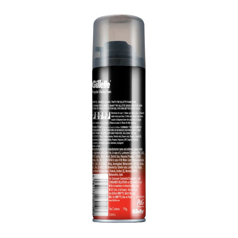 Gillette Classic Regular Pre Shave Foam, 196g Buy at Indicrest Image 2