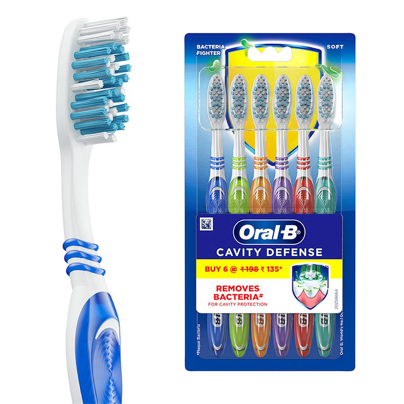 Oral-B Cavity Defense Bacteria Fighter Toothbrush - Soft (Pack of 6) Buy at Indicrest