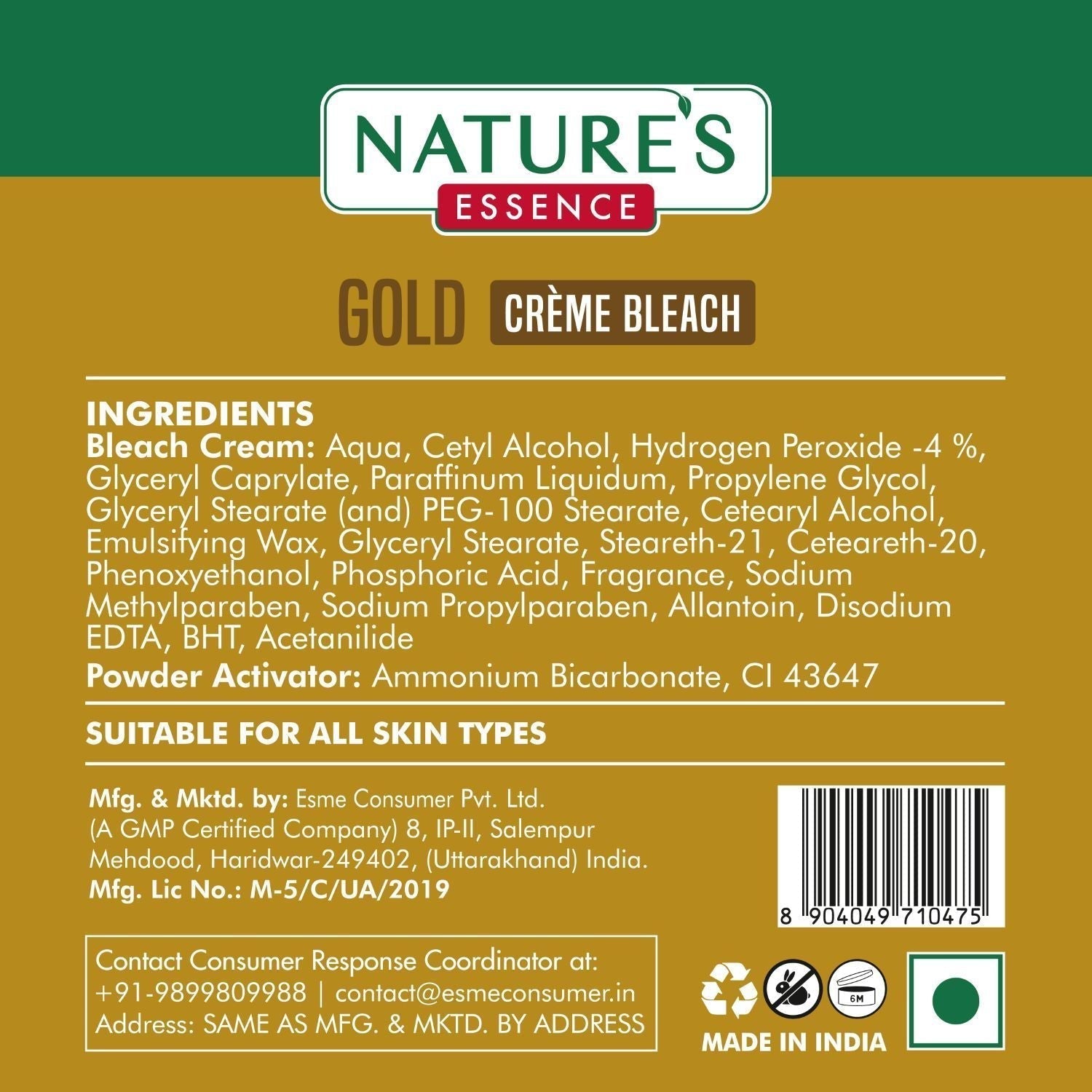 Nature's Essence Gold Creme Bleach, 43g Buy at Indicrest Image 6