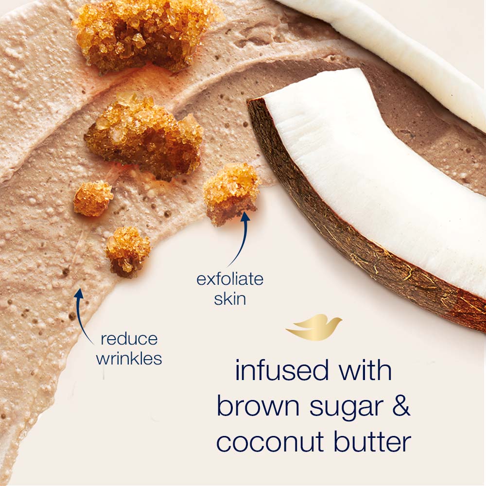 Dove Exfoliating Body Polish Scrub - Brown Sugar & Coconut Butter, 298g Buy at Indicrest Image 4