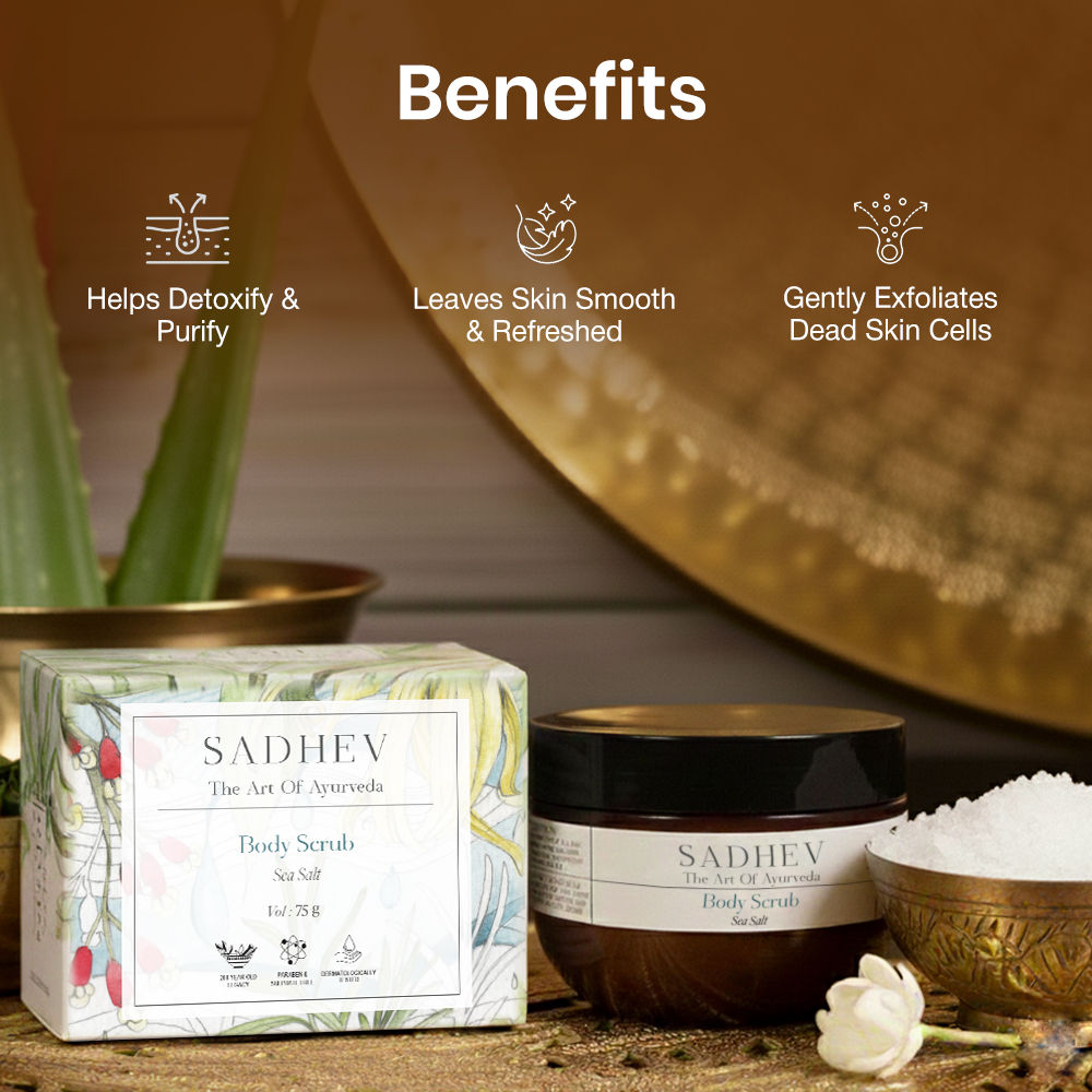 SADHEV Sea Salt Body Scrub, 75g