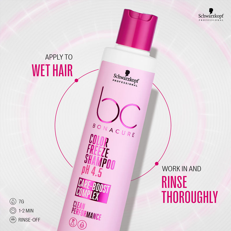 Schwarzkopf Professional Bonacure pH 4.5 Color Freeze Shampoo, 250ml Buy at Indicrest Image 12