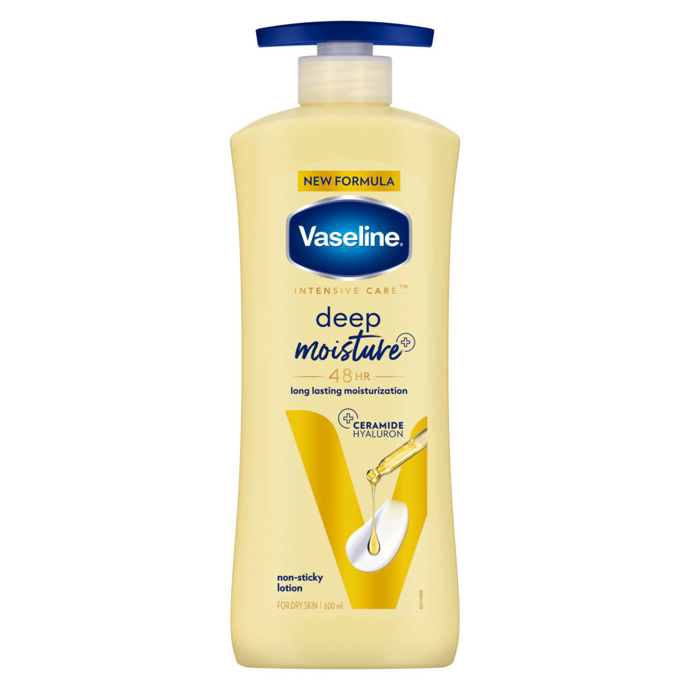 Vaseline Deep Moisture Body Lotion, For Dry Skin, Moisturised Glowing Skin, With Pro Ceramides, 600ml Buy at Indicrest Image 9