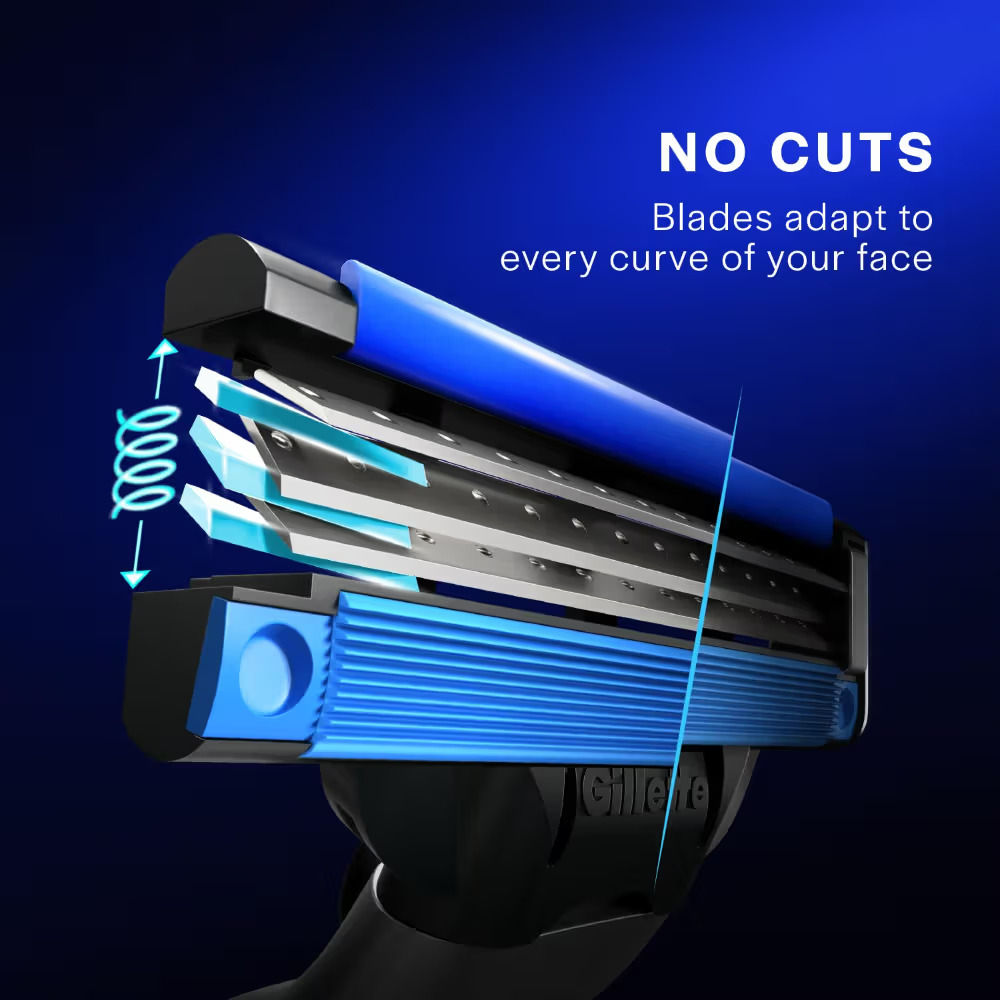 Gillette Mach 3 Shaving Razor + 2 Shaving Blade (Cartridge) Buy at Indicrest Image 6