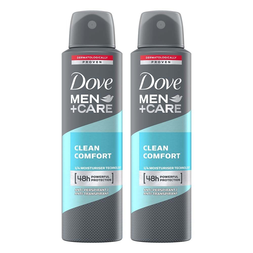 Dove Men+Care Clean Comfort Dry Spray Antiperspirant Deodorant (Pack of 2), 150ml Each Buy at Indicrest Image 9
