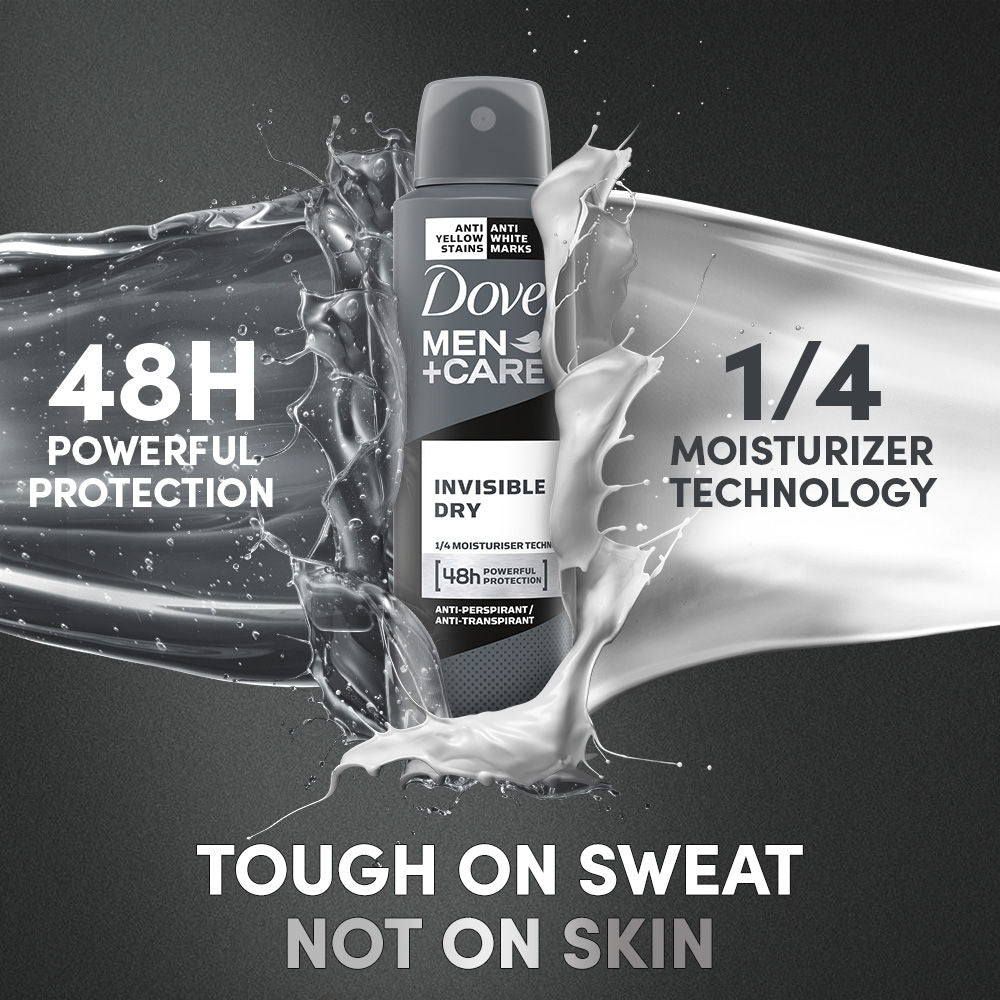 Dove Men+Care Invisible Dry Spray Antiperspirant Deodorant (Pack of 3), 150ml Each Buy at Indicrest Image 5