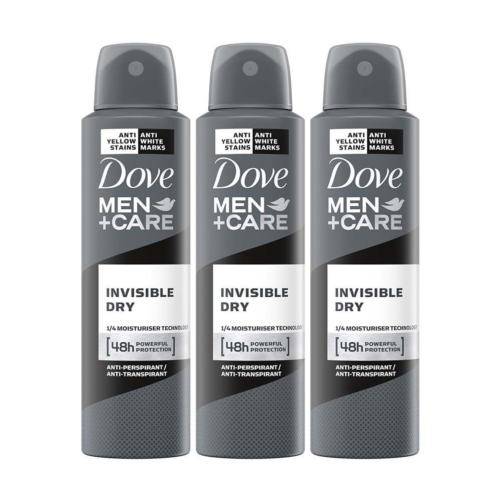 Dove Men+Care Invisible Dry Spray Antiperspirant Deodorant (Pack of 3), 150ml Each Buy at Indicrest Image 9