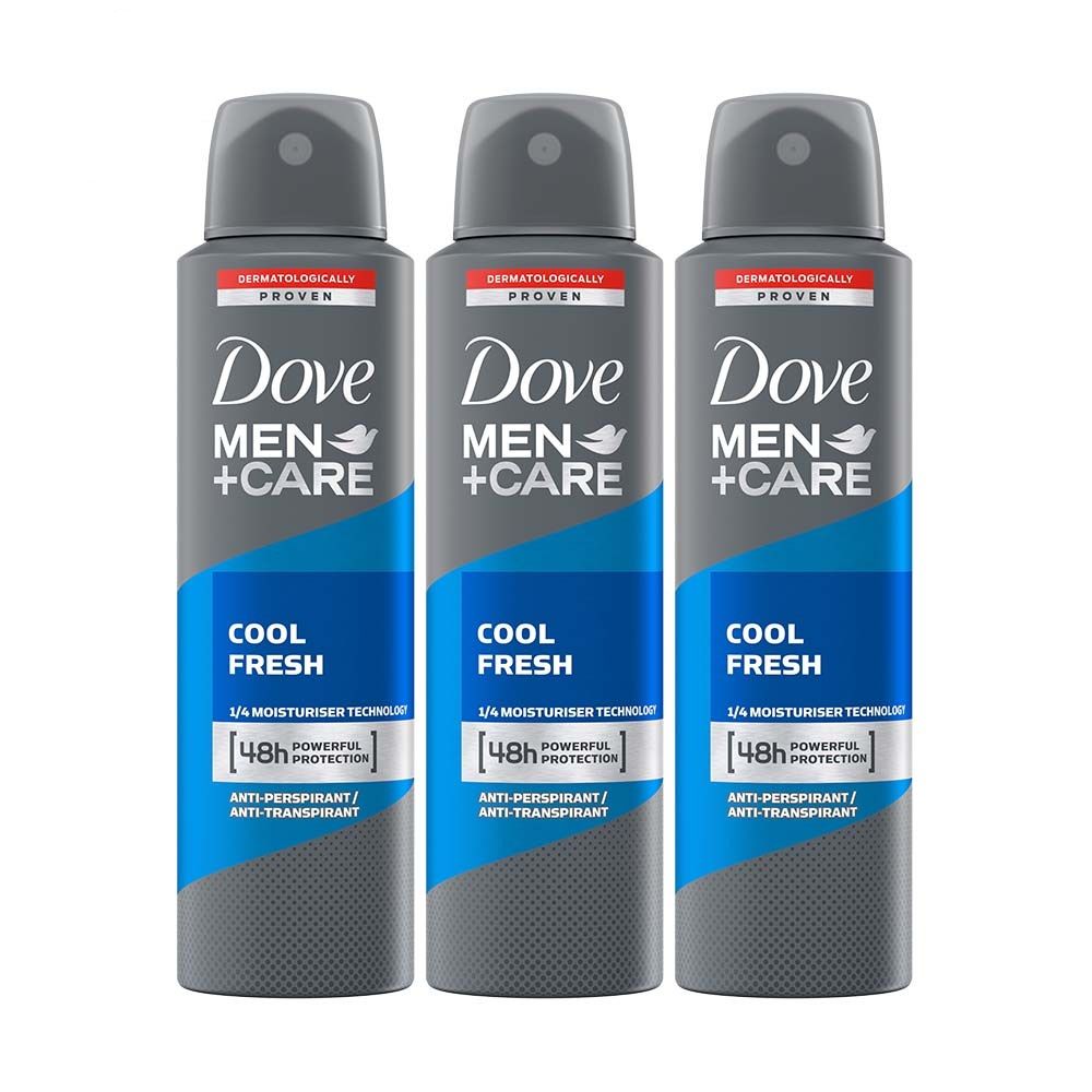 Dove Men+Care Cool Fresh Dry Spray Antiperspirant Deodorant (Pack of 3), 150ml Each Buy at Indicrest Image 9