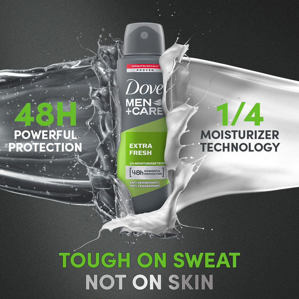 Dove Men+Care Extra Fresh Dry Spray Antiperspirant Deodorant (Pack of 3), 150ml Each Buy at Indicrest Image 5