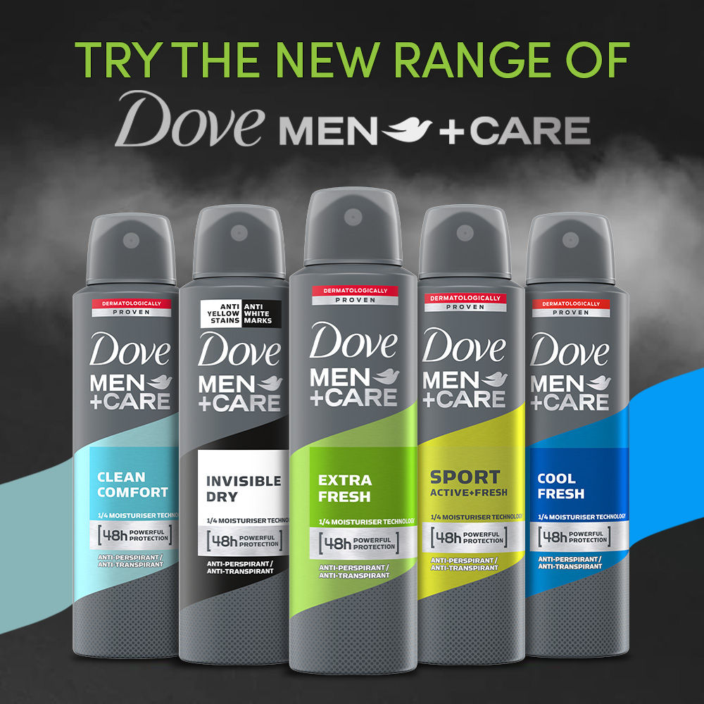 Dove Men+Care Extra Fresh Dry Spray Antiperspirant Deodorant (Pack of 3), 150ml Each Buy at Indicrest Image 8