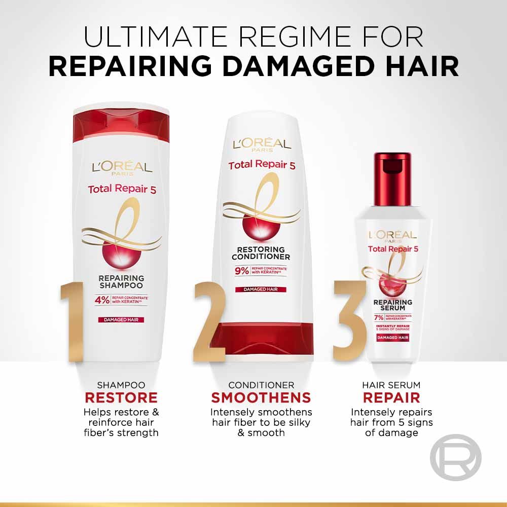L'Oreal Paris Total Repair 5 Rapid Reviver Deep Conditioner With Micro Ceramide For Damaged Hair, 180ml Buy at Indicrest Image 7