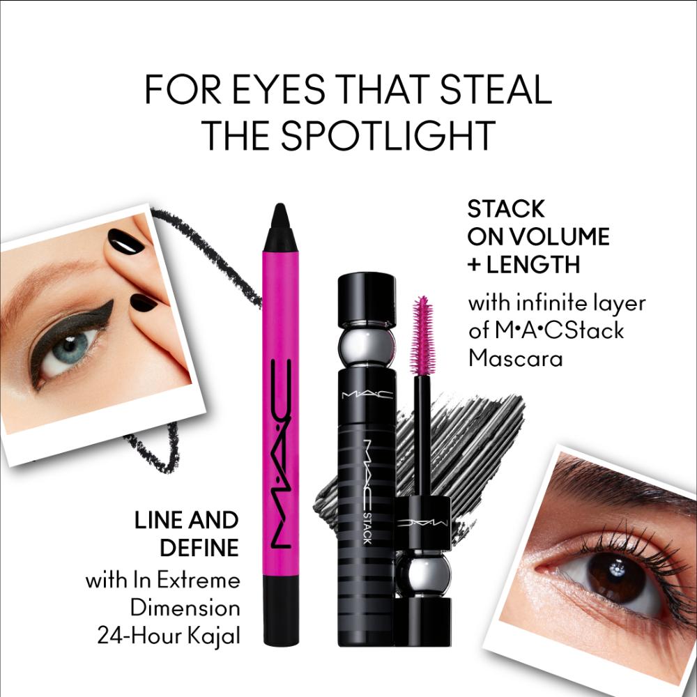 M.A.C In Extreme Dimension 24Hr Waterproof & Smudgeproof Kajal Eye Liner, 0.8g