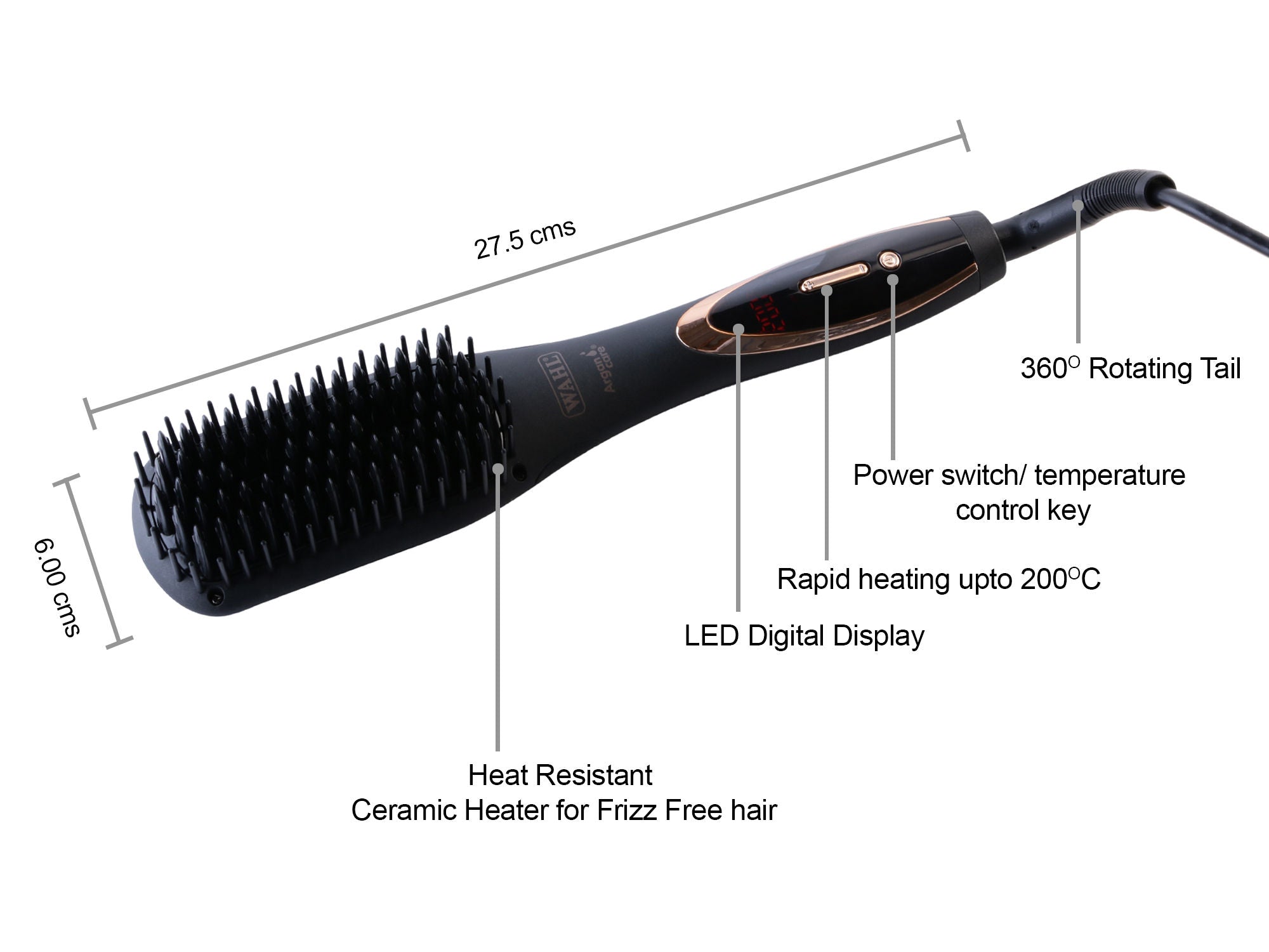 Wahl Argan Care Smart Brush Hair Straightener Buy at Indicrest Image 5
