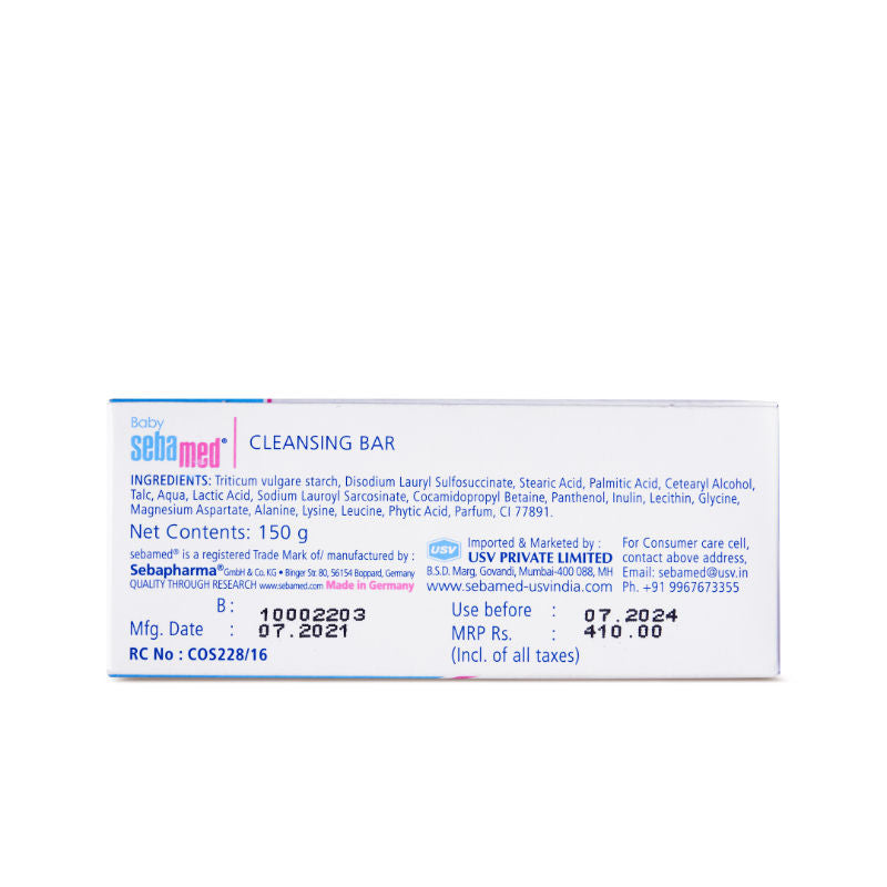Sebamed Baby Cleansing Bar, PH 5.5, With Panthenol, No Tears & Soap Free Bar, For Delicate Skin, 150g Buy at Indicrest Image 4