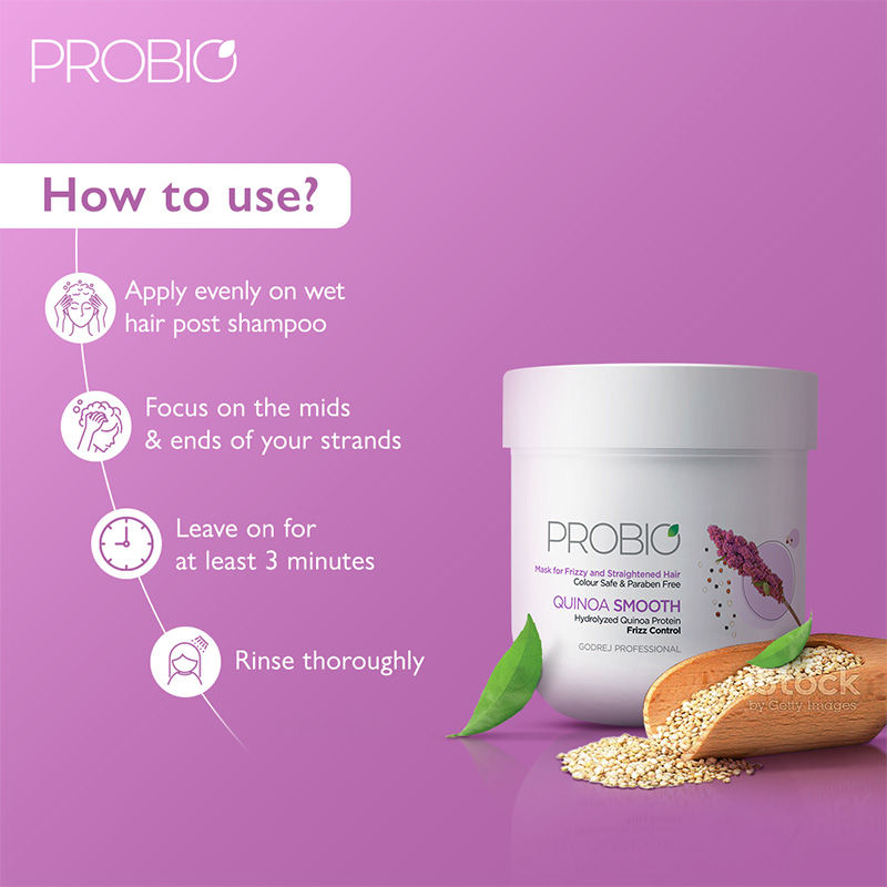 Godrej Professional Probio Quinoa Smooth Mask, 200g Buy at Indicrest Image 3