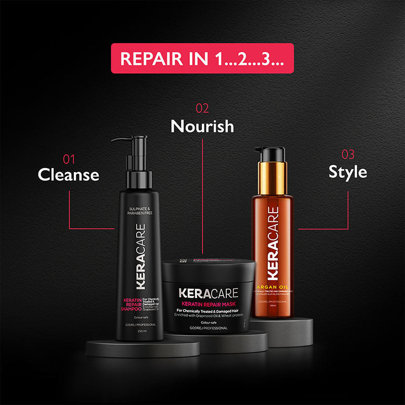 Godrej Professional Keracare Keratin Damage Repair Shampoo, 250ml Buy at Indicrest Image 4