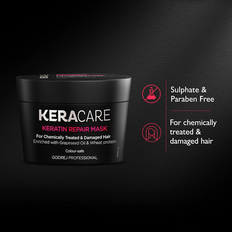 Godrej Professional Keracare Keratin Damage Repair Mask, 200g Buy at Indicrest Image 6