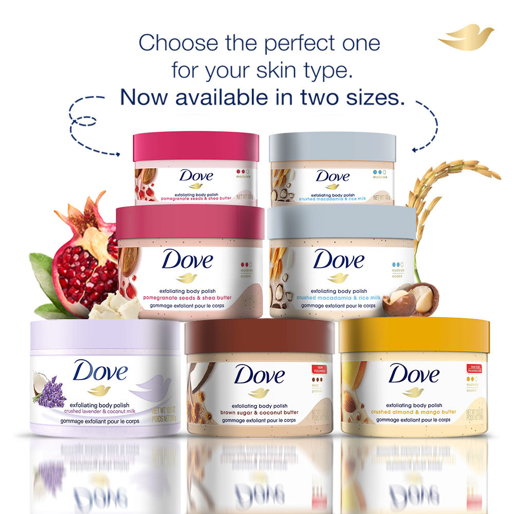Dove Exfoliating Body Polish - Crushed Macadamia & Rice Milk (Pack of 3), 300g Buy at Indicrest Image 7