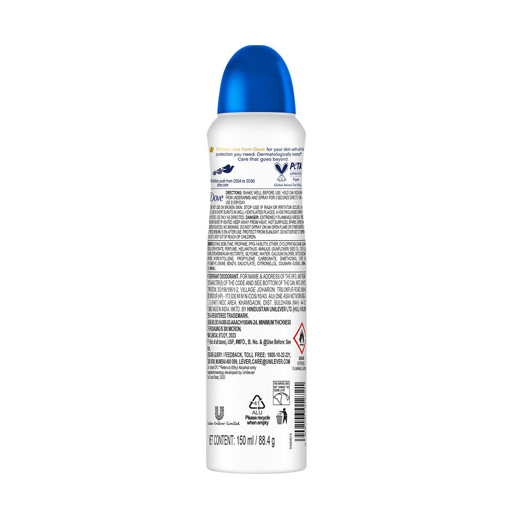 Dove Original Deodorant Long-Lasting Body Spray Moisturising Cream For Women, 150ml Buy at Indicrest Image 3