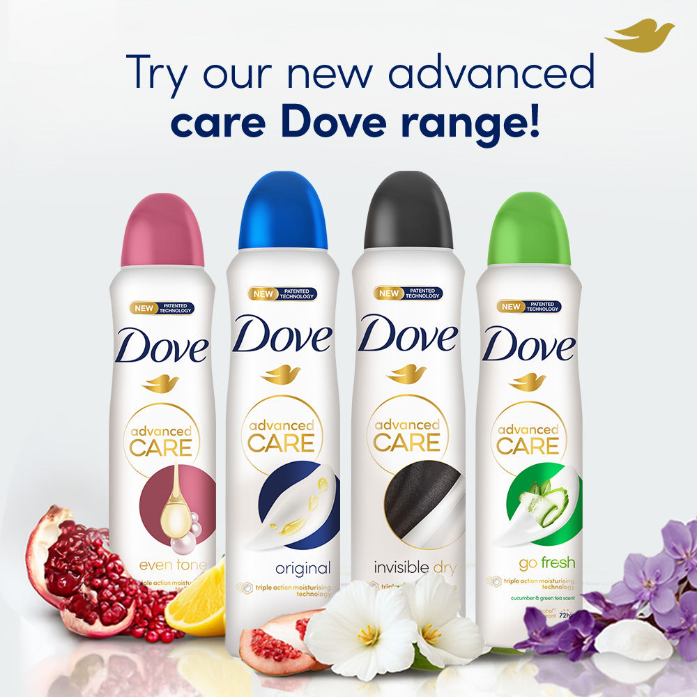 Dove Original Deodorant Long-Lasting Body Spray Moisturising Cream For Women, 150ml Buy at Indicrest Image 9