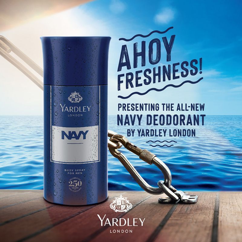 Yardley London Navy Body Spray For Men, 150ml Buy at Indicrest Image 4