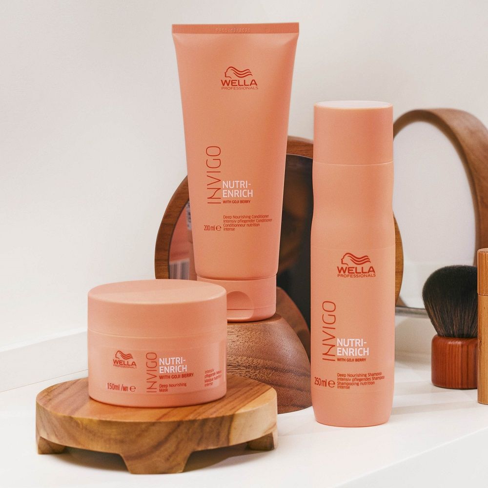 Wella Professionals Invigo Nutri Enrich Hair Mask For Dry, Frizzy & Damaged Hair With Goji Berry, 500ml Buy at Indicrest Image 5