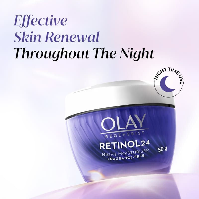 Olay Retinol Anti Ageing Night Moisturiser For Youthful Looking Skin, No Irritation, Fragrance Free, 50g Buy at Indicrest Image 7