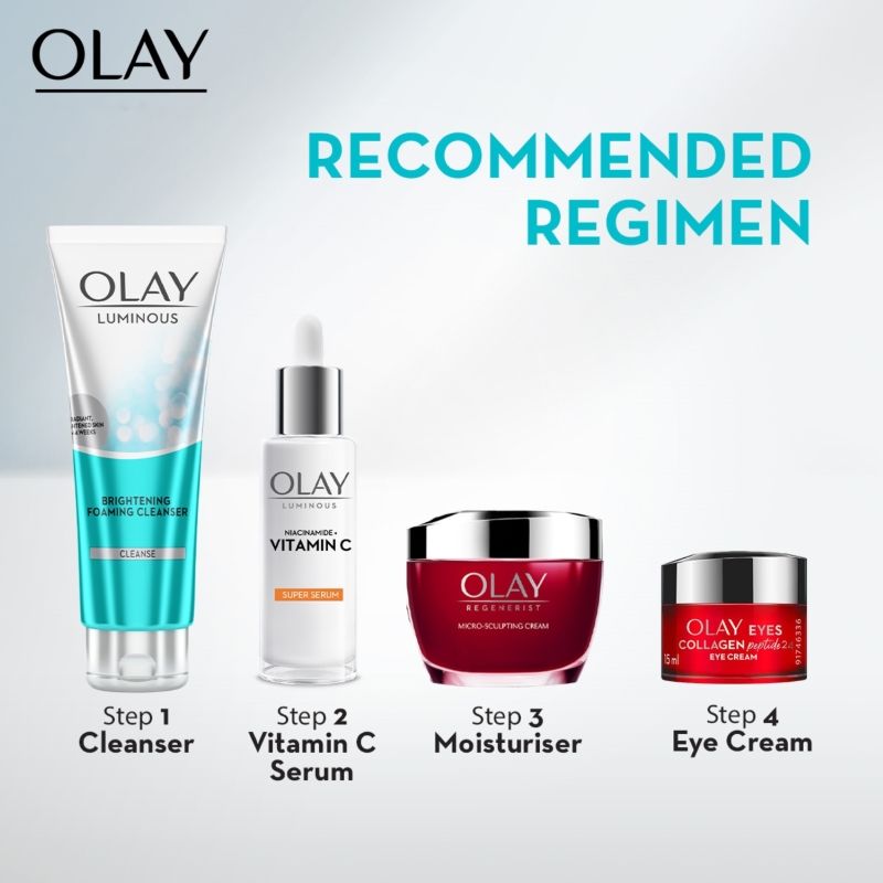 Olay Luminous Brightening Foaming Cleanser & Face Wash, Clear & Even Skin With Glycerin, 100g Buy at Indicrest Image 6