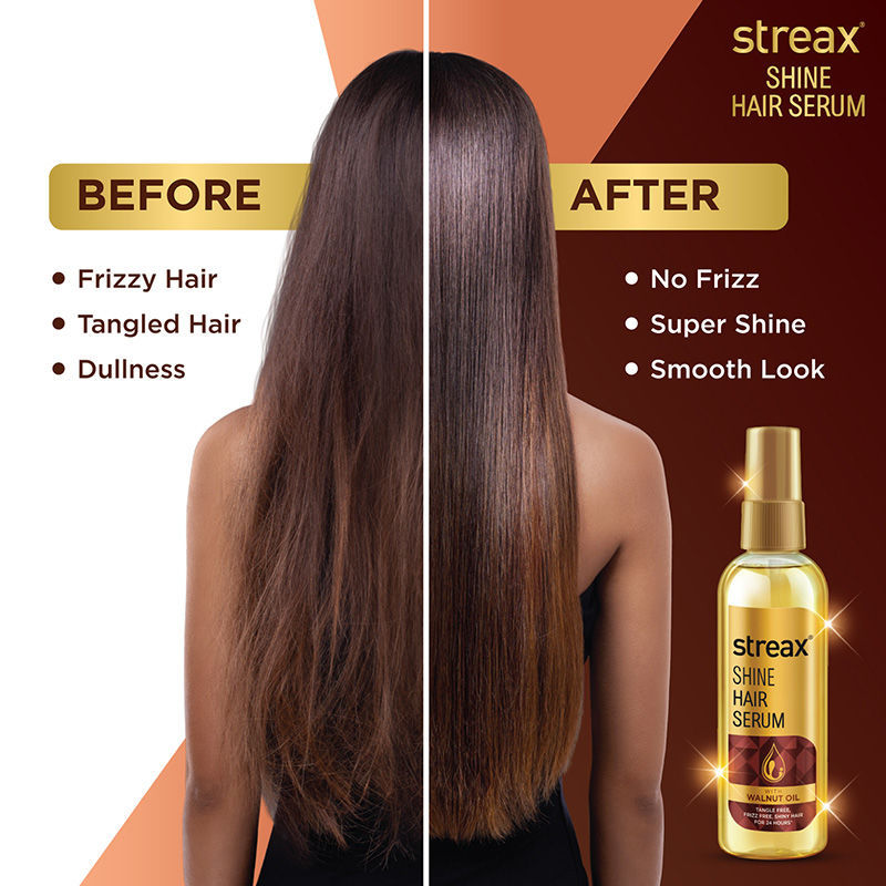 Streax Hair Serum With Walnut Oil For Dry & Frizzy Hair, 50ml Buy at Indicrest Image 6