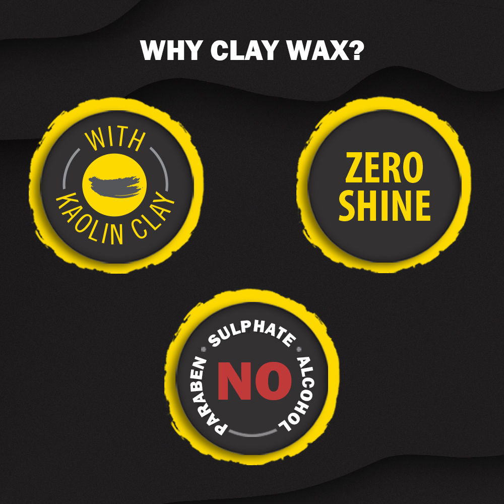 Set Wet Styling Hair Clay Wax Strong Hold Matte Finish With Kaolin Clay Restylable Anytime, 60g Buy at Indicrest Image 3