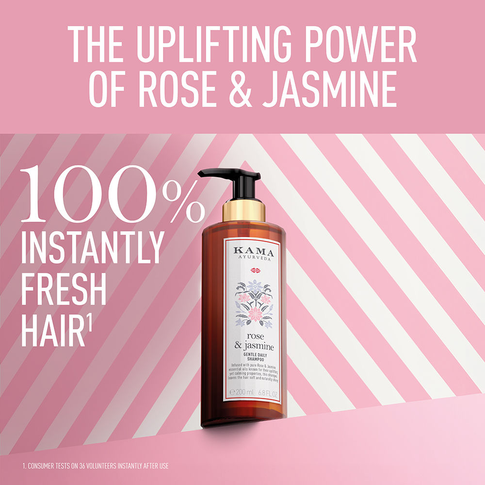 Kama Ayurveda Rose & Jasmine Gentle Daily Shampoo, 50ml