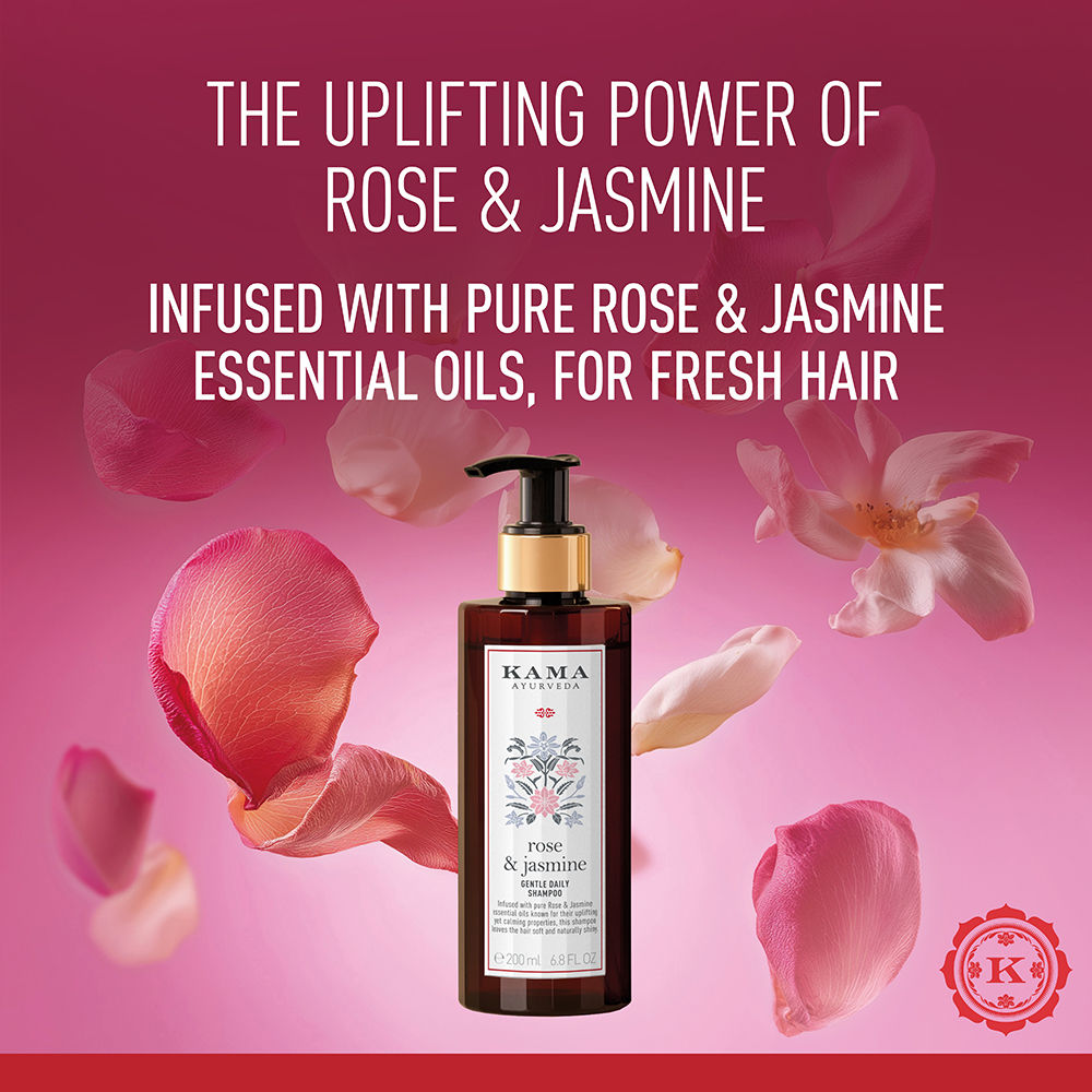 Kama Ayurveda Rose & Jasmine Gentle Daily Shampoo, 50ml