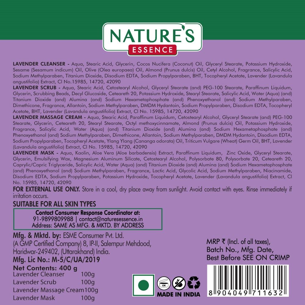 Nature's Essence Lavender Mani-Pedi Kit with Salicylic Acid, 400g Buy at Indicrest Image 5