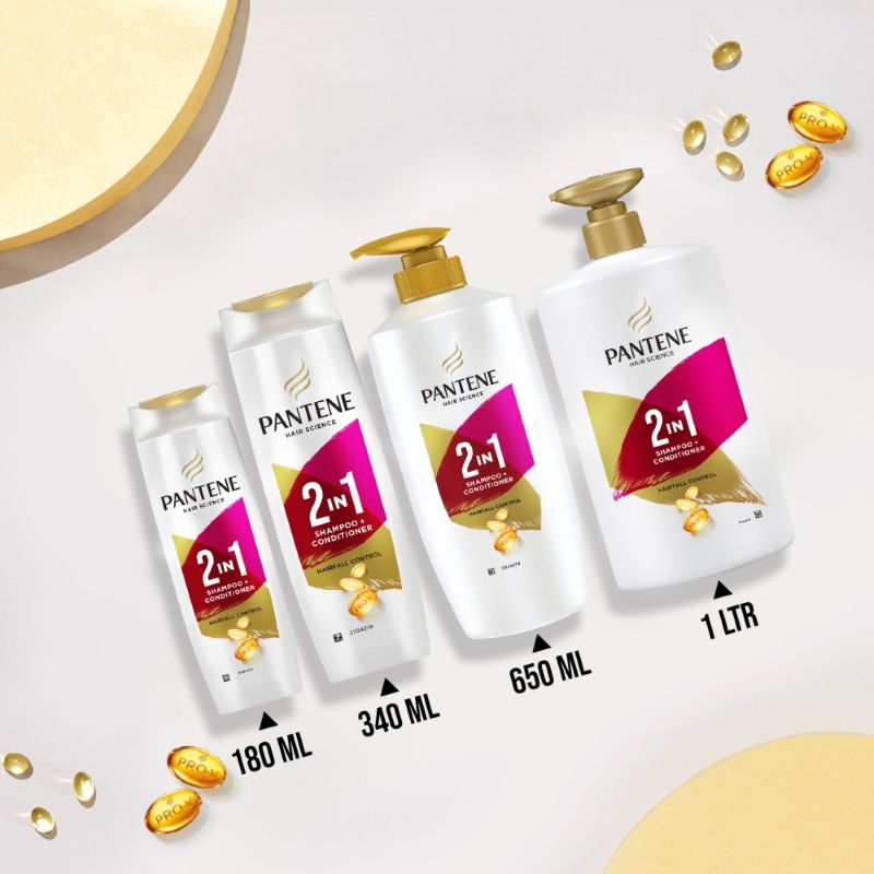 Pantene 2 In 1 Hairfall Control Shampoo + Conditioner, 180ml Buy at Indicrest Image 7