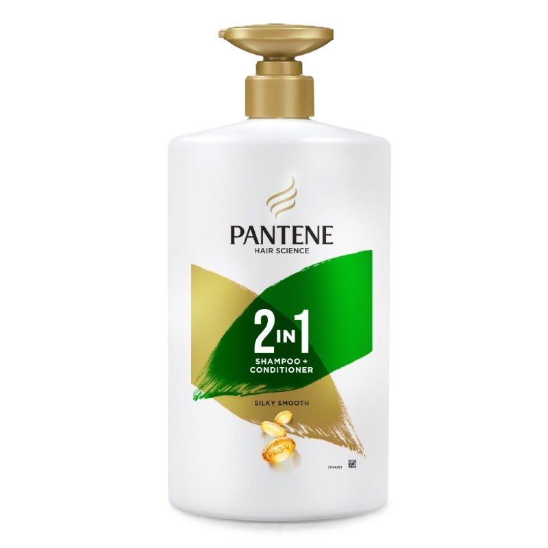 Pantene 2 In 1 Silky Smooth Care Shampoo + Conditioner, 1 Litre Buy at Indicrest Image 2