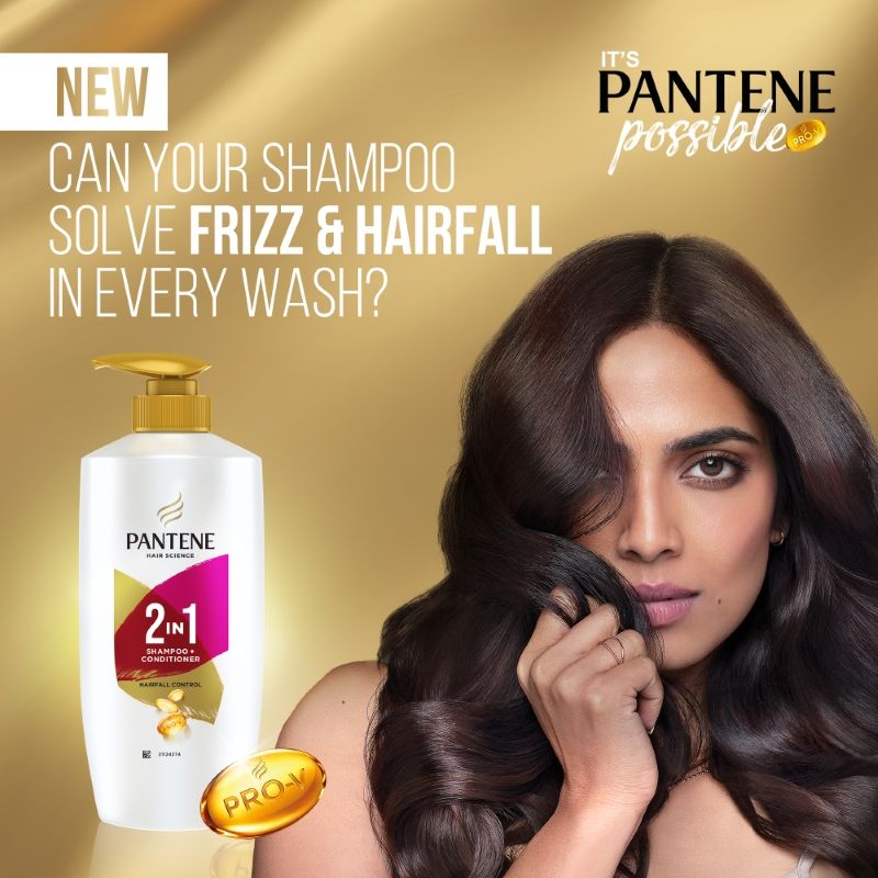 Pantene 2 In 1 Hairfall Control Shampoo + Conditioner, 650ml Buy at Indicrest Image 5