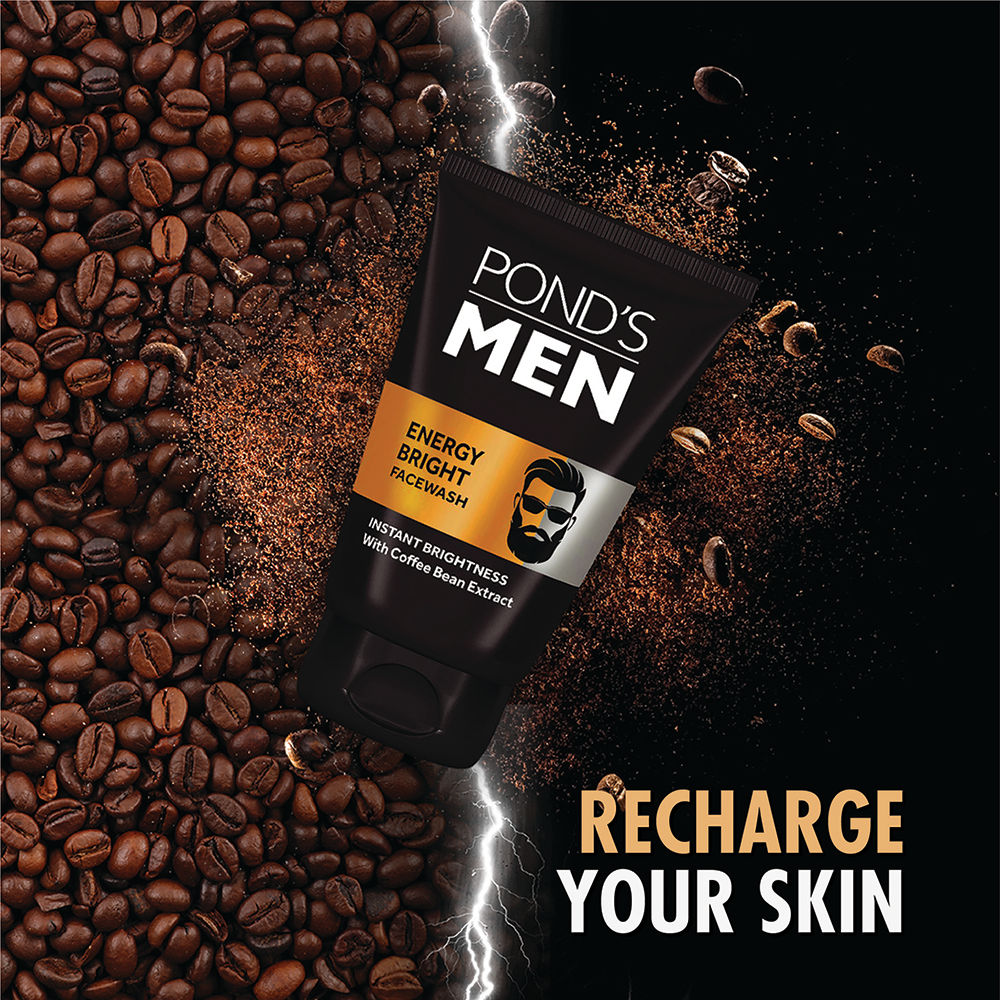 Pond’s Men Energy Bright Facewash With Coffee Bean Extracts Brightens Skin, 50g Buy at Indicrest Image 3