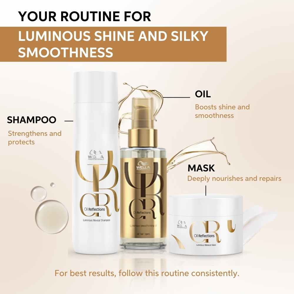Wella Professionals Oil Reflections Luminous Smoothening Hair Oil With Camellia Oil For Frizz-Free Hair, 30ml Buy at Indicrest Image 7