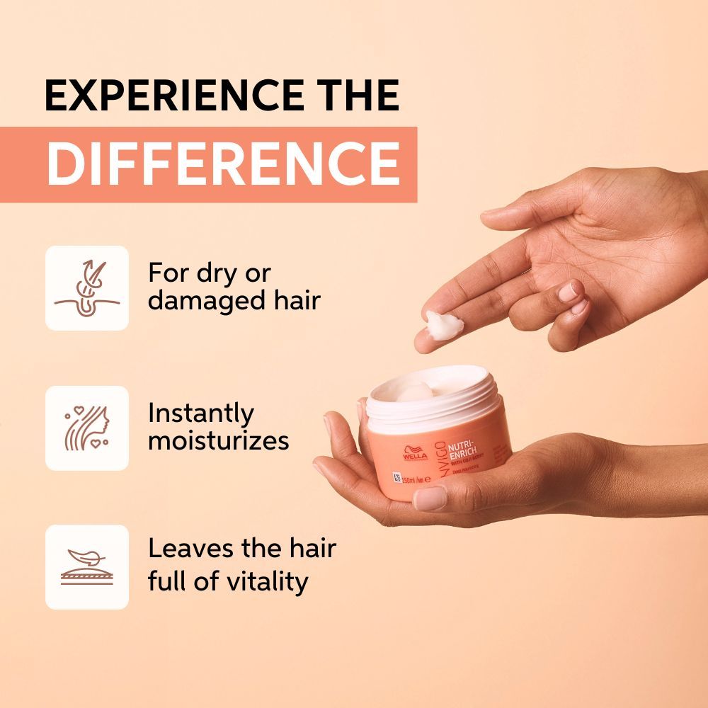 Wella Professionals Invigo Nutri Enrich Hair Mask For Dry, Frizzy & Damaged Hair With Goji Berry, 150ml Buy at Indicrest Image 2