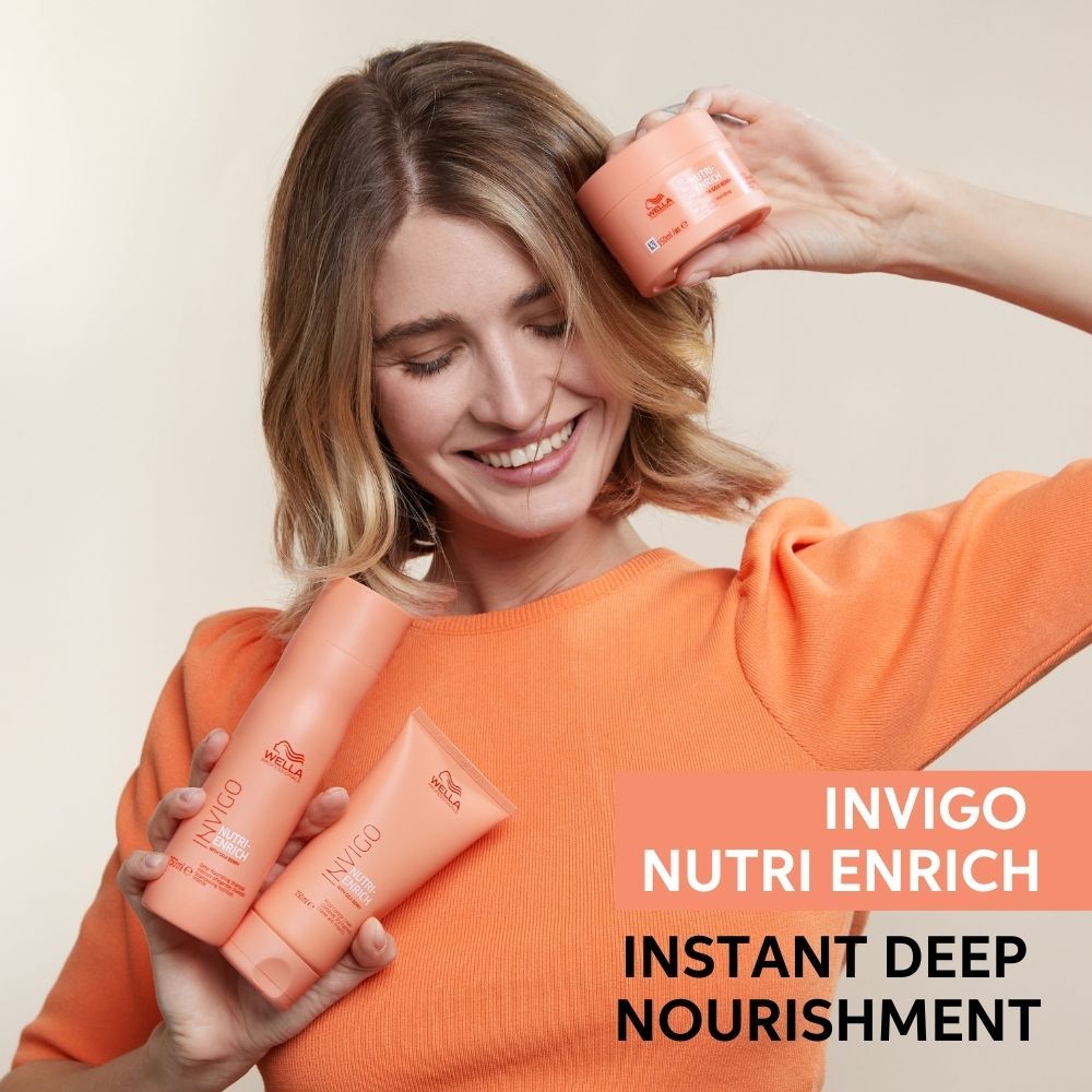 Wella Professionals Invigo Nutri Enrich Hair Mask For Dry, Frizzy & Damaged Hair With Goji Berry, 150ml Buy at Indicrest Image 9