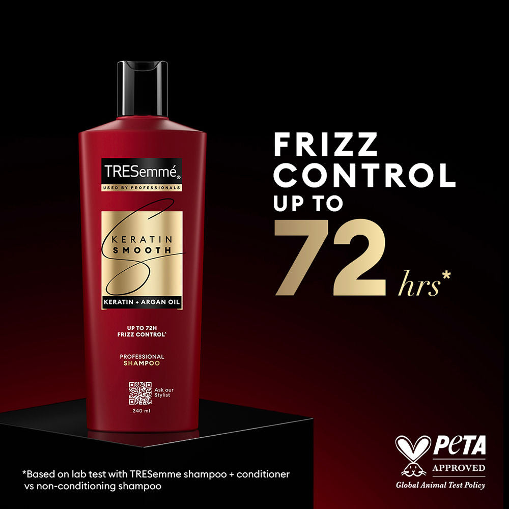 TRESemme Keratin Smooth Shampoo for Straighter Shinier Hair with Argan Oil Nourishes Dry Hair, 340ml Buy at Indicrest Image 5