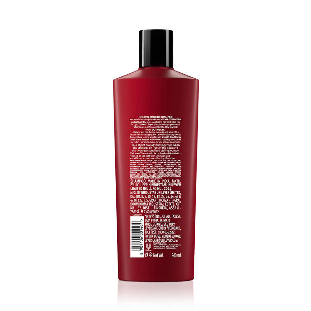 TRESemme Keratin Smooth Shampoo for Straighter Shinier Hair with Argan Oil Nourishes Dry Hair, 340ml Buy at Indicrest Image 10