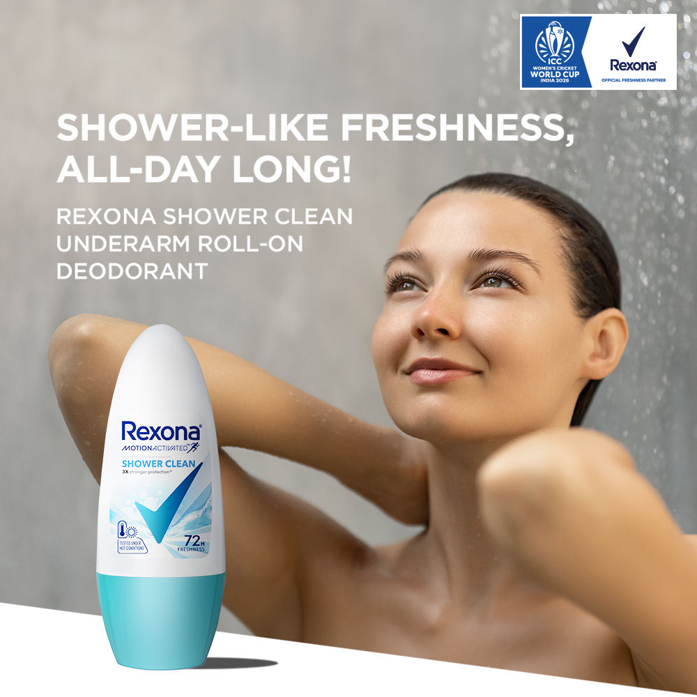 Rexona Women Shower Clean Roll On Antiperspirant Deodorant, 45ml Buy at Indicrest Image 6